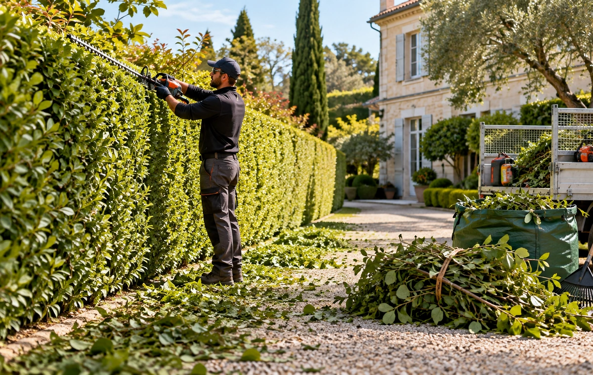 Visuel illustratif de taille de haie