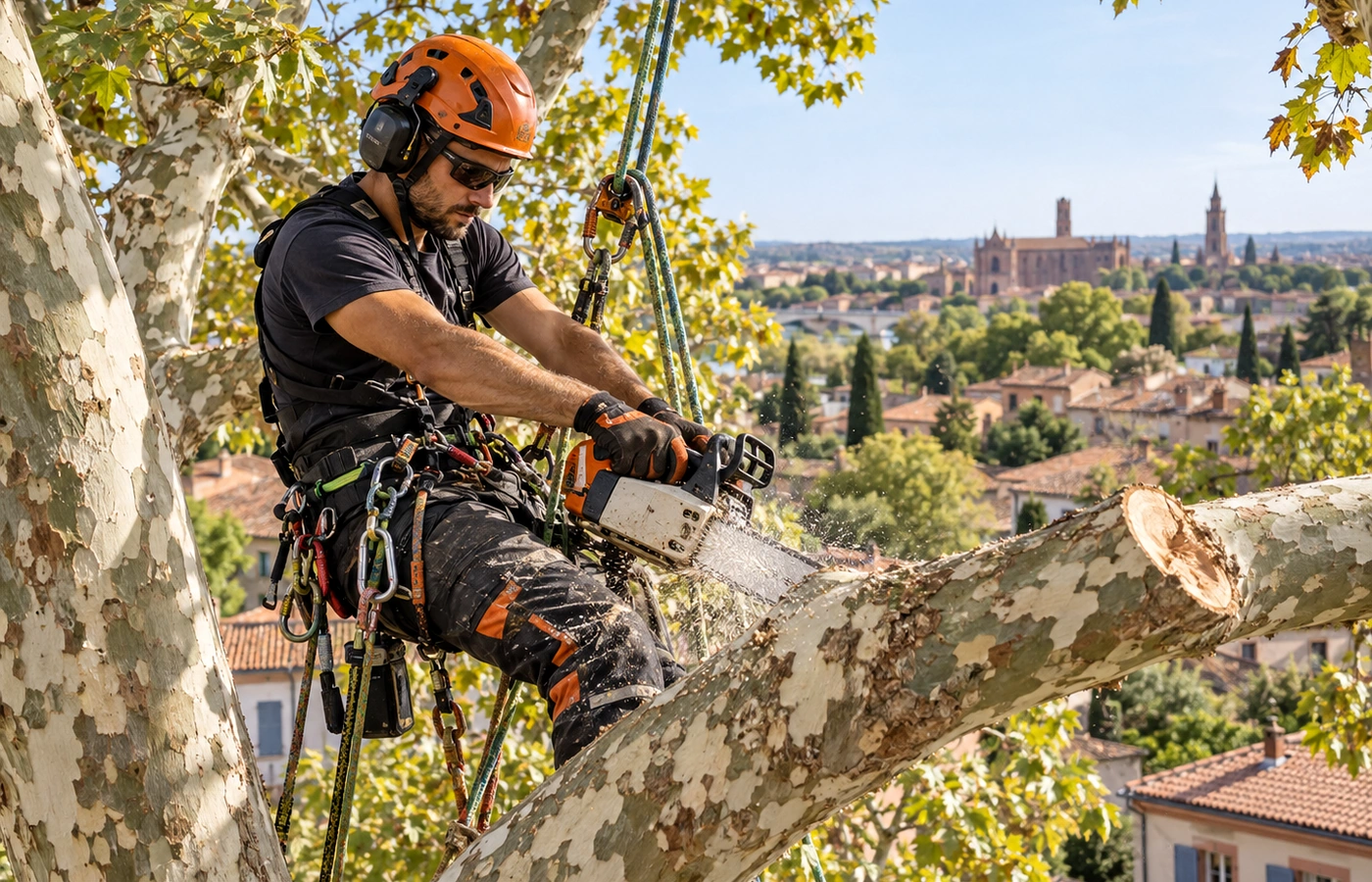 Visuel illustratif d’une intervention technique sur un arbre